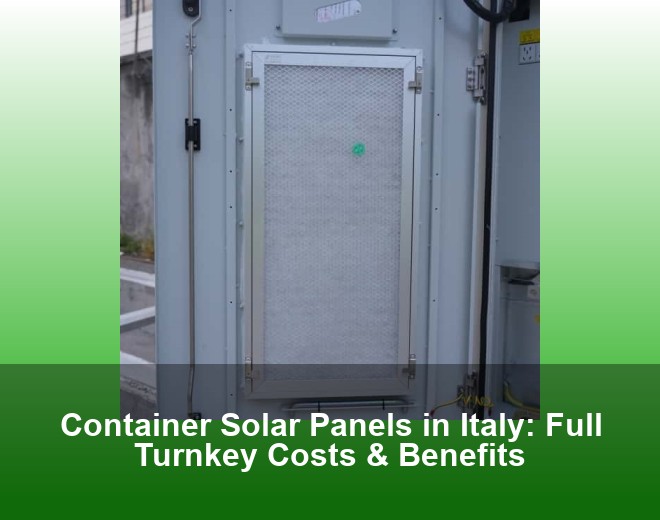 Container Solar Panels in Italy: Full Turnkey Costs & Benefits
